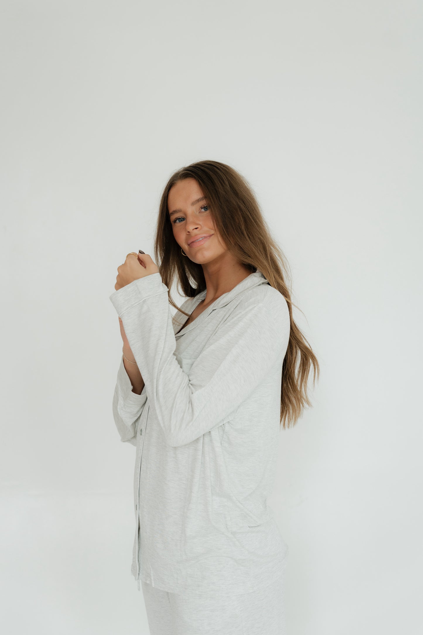Solid Grey Pajama Set