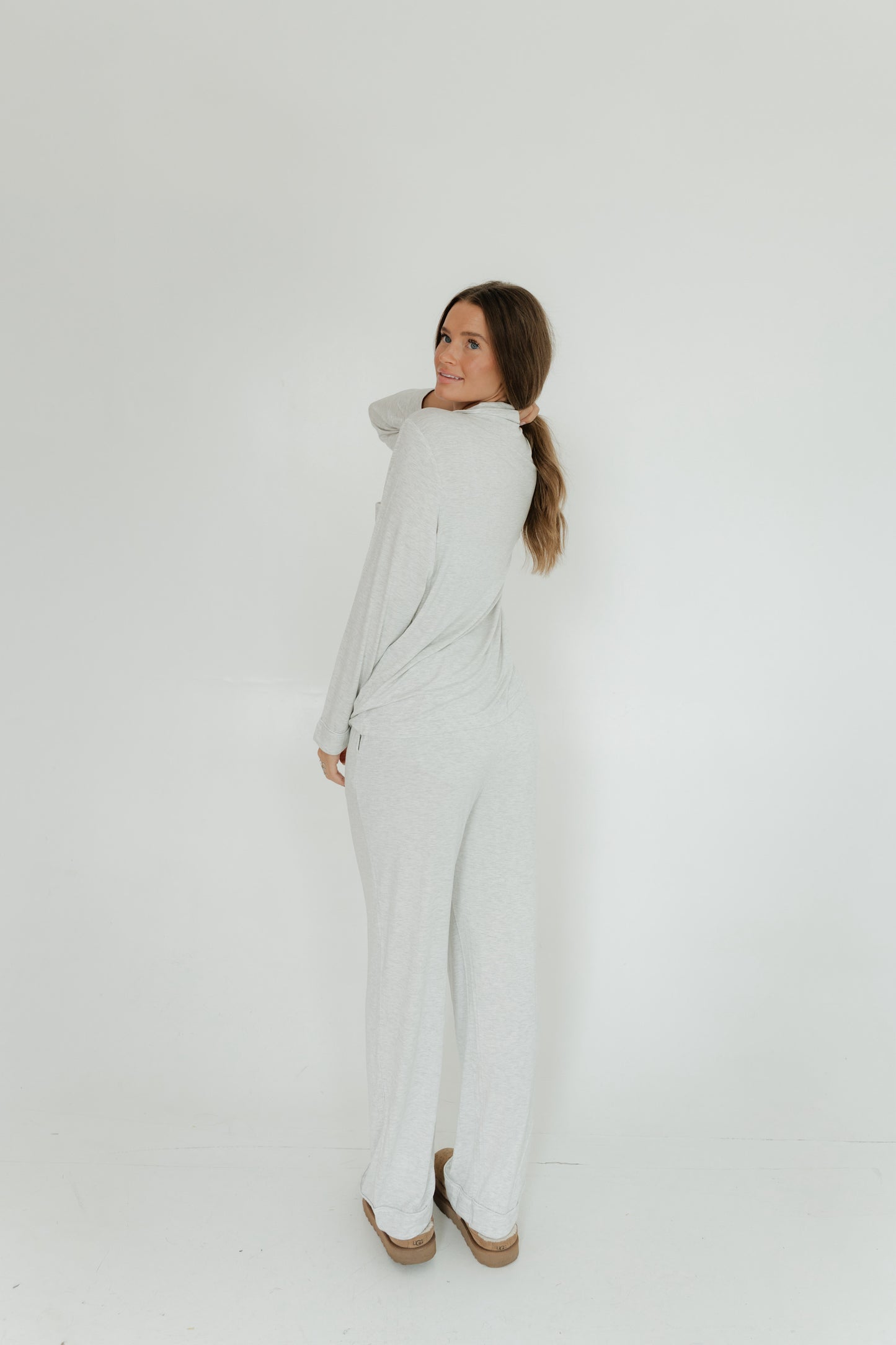 Solid Grey Pajama Set