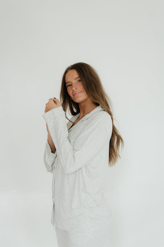Solid Grey Pajama Set